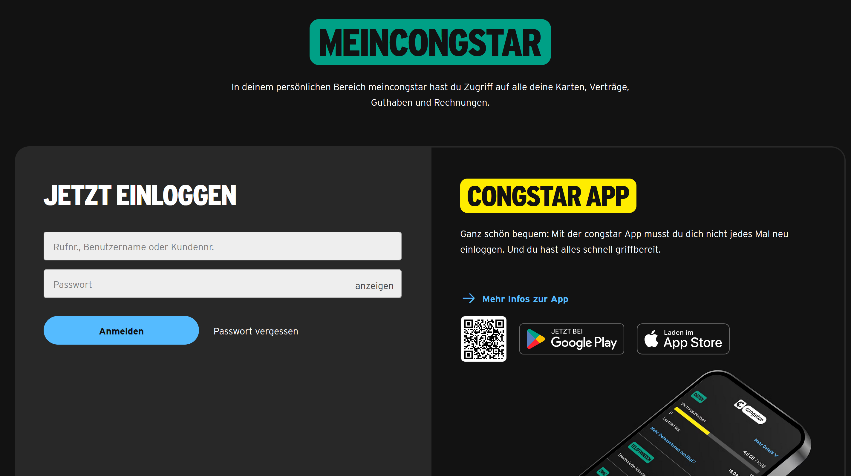 mein congstar login ohne app. Gelöst LINK